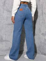  White Patched Colorblock Women Denim 2218