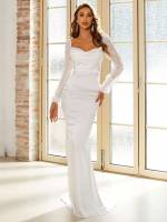 Scoop Neck White Maxi Glamorous Women Clothing 32