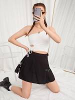 One Shoulder Slim Fit Sleeveless Women Tops 7821