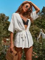 Long White Women Beachwear 5341