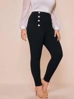 Elegant Cropped Plus Size Bottoms 759