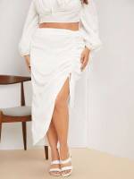  Sexy White Long Plus Size Skirts 261