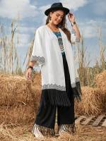  Three Quarter Length Sleeve Tribal Short Women Plus Clothing 7701