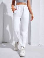 Pocket Cropped Regular Fit Women Sports Pants 4111