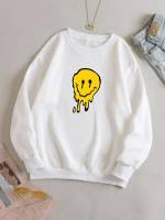 White Preppy Women Sweatshirts 986