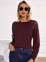 Long Sleeve Round Neck Regular Fit Casual Women Clothing 873