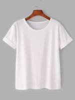 Round Neck  Basics Women T-Shirts 3294