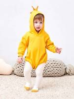 Button Hooded Plain Baby  Mom 493