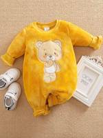 Yellow Cartoon Round Neck Baby  Mom 8968