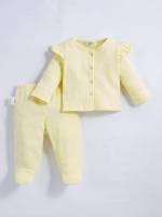  Regular Fit Yellow Round Neck Baby  Mom 1197