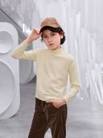 High Neck Regular Fit Casual Plain Boys Clothing 290