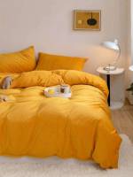 Simple Yellow Plain Bedding 9204