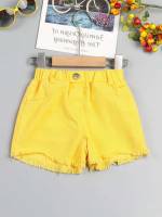 Yellow Plain Girls Bottoms 8088