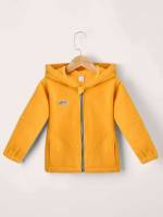 Pocket Yellow Hooded Regular Fit Toddler Boys Clothing 3571