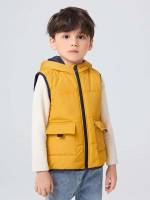  Pocket Sleeveless Regular Fit Toddler Boys Outerwear 140