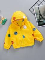 Yellow Regular Fit Casual Hooded Toddler Boys Clothing 671