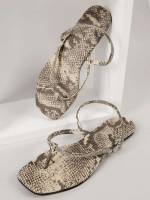   Snakeskin Print Shoes 9666