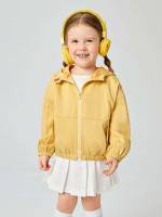  Yellow Drawstring Casual Toddler Girls Clothing 964