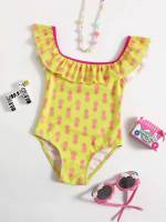  Yellow Scoop Neck Toddler Girls Clothing 9721