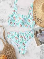  Cute Square Neck Women Beachwear 4500