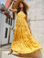  Maxi Boho Yellow Women Dresses 764