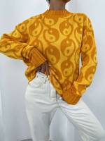  Casual Yellow Women Knitwear 7399