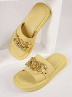  Yellow  Women Flat Sandals 5752