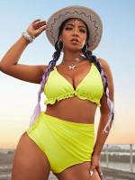   Spaghetti Strap Plus Size Swimwear 8778