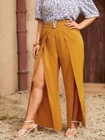 Loose Boho Plain Plus Size Pants 7238