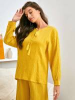 Long Sleeve Casual  Women Sleep Tops 4992