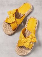 Bow Fashionable Yellow Women Shoes 310