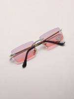 Rhinestone  Casual Sunglasses 419