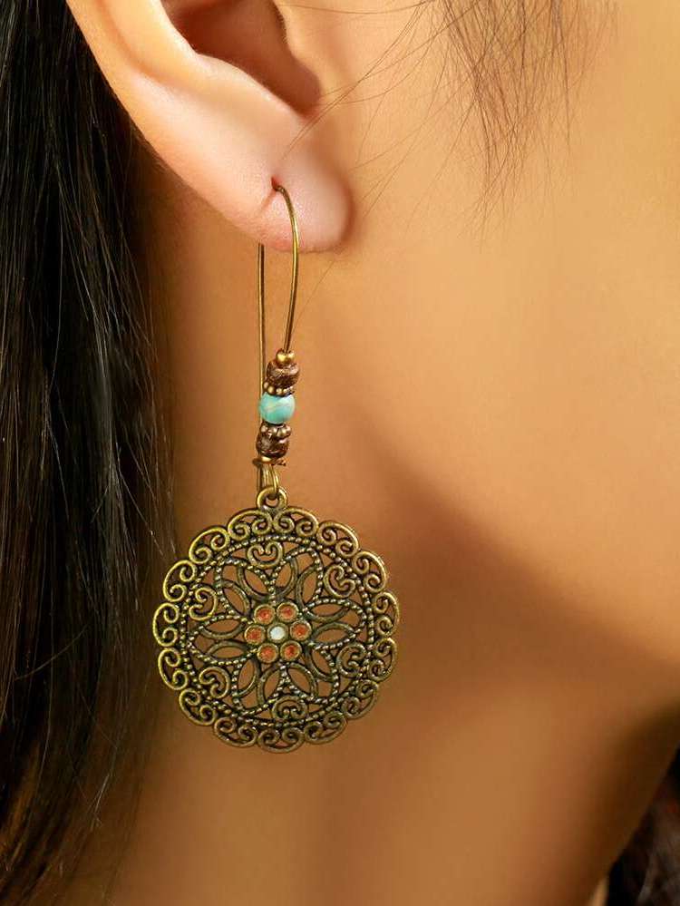  Flowers Ancient Bronze Fashion Jewelry 8990