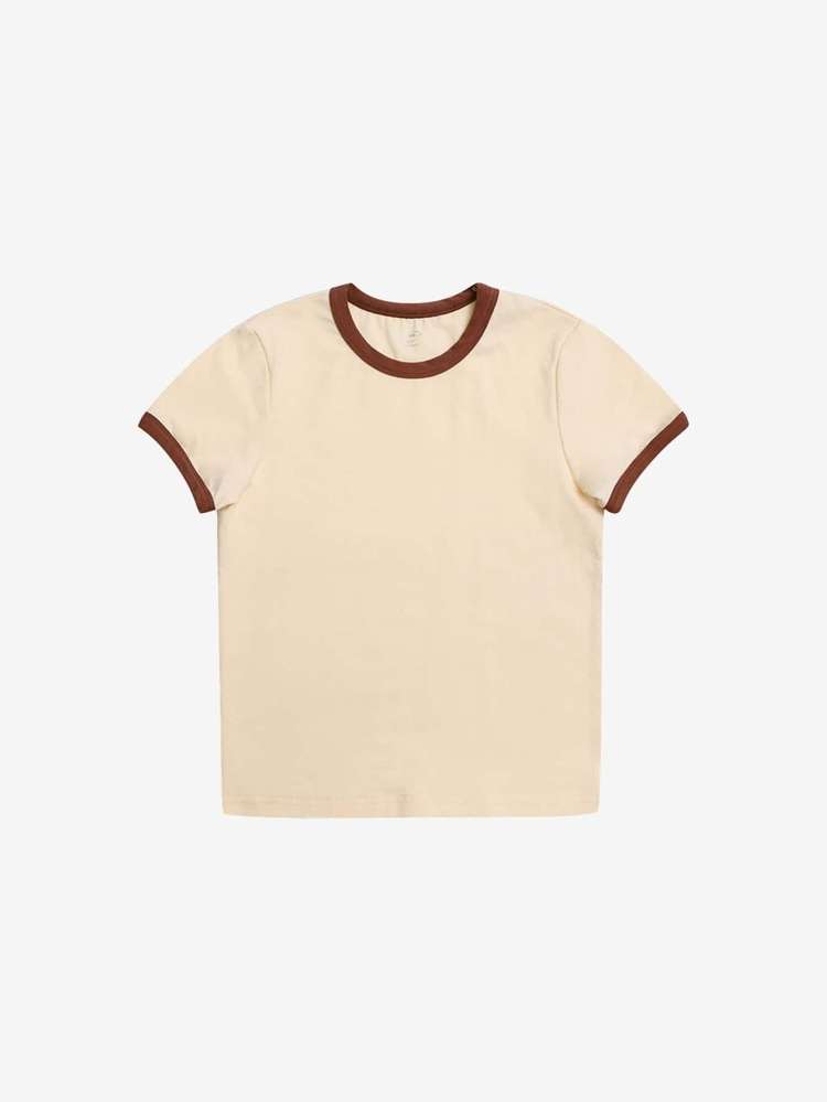 Apricot Short Sleeve Regular Fit Round Neck Kids Clothing 8789