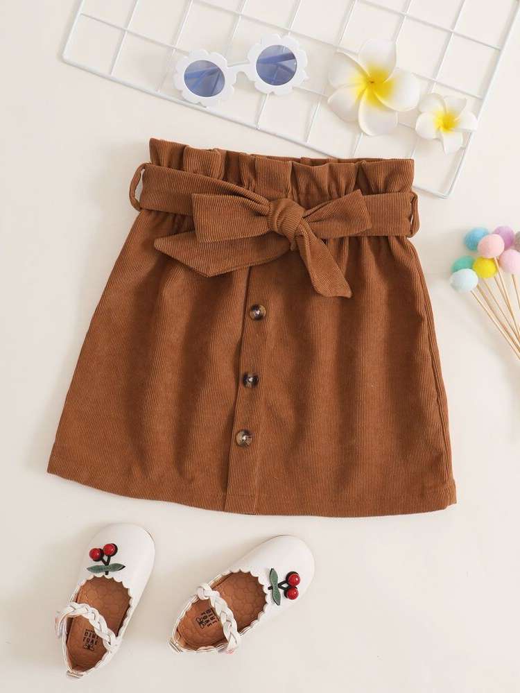  Apricot Belted Short Kids Clothing 5933