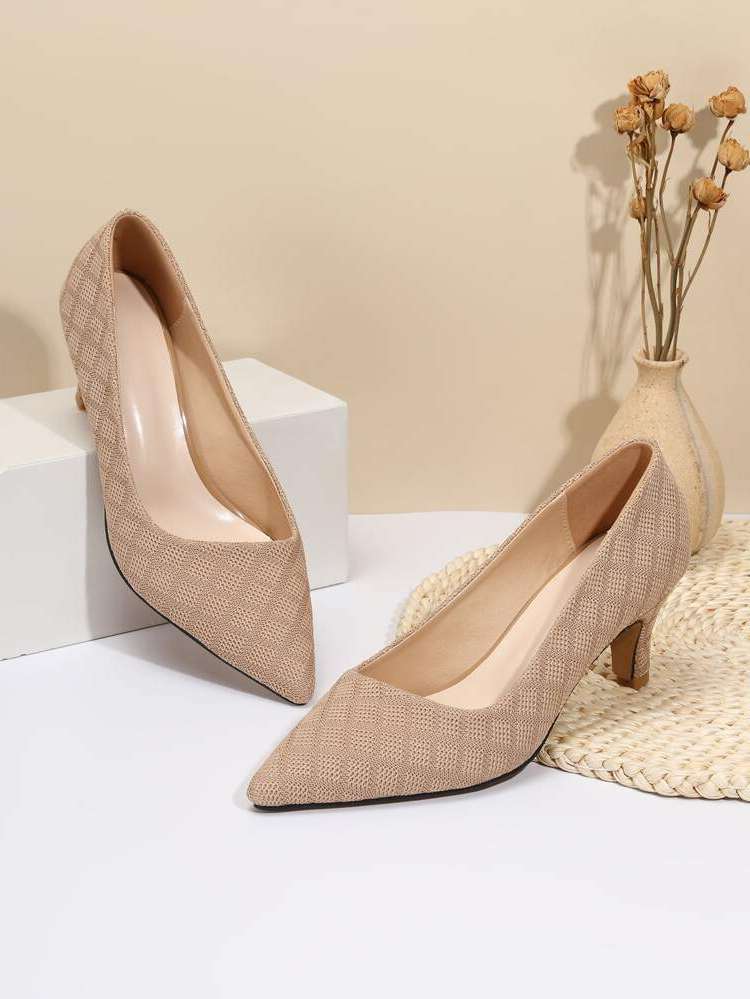  Apricot Plain Women Pumps 3248