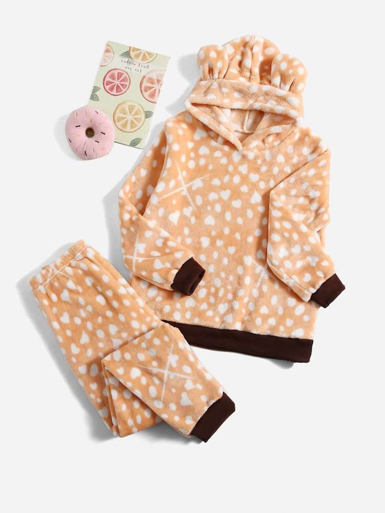  Cute Hooded Apricot Underwear  Sleepwear 1860