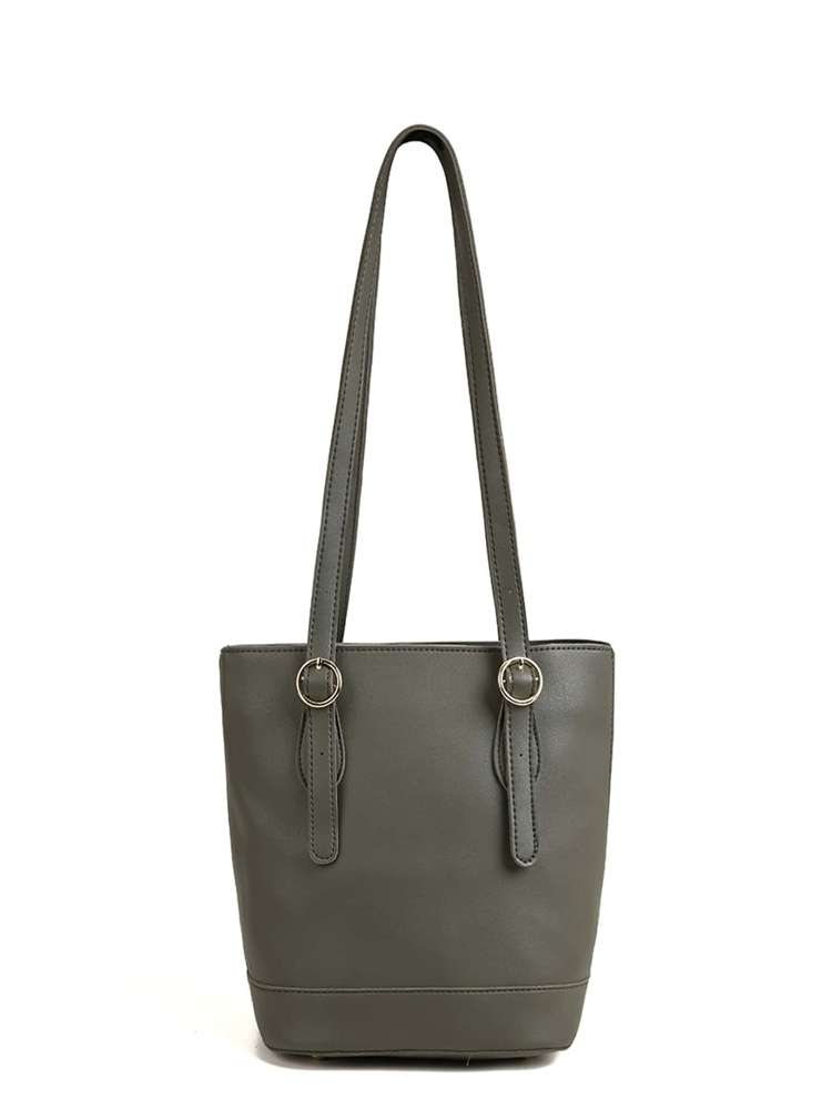  Elegant Buckle Army Green Women Tote Bags 6445