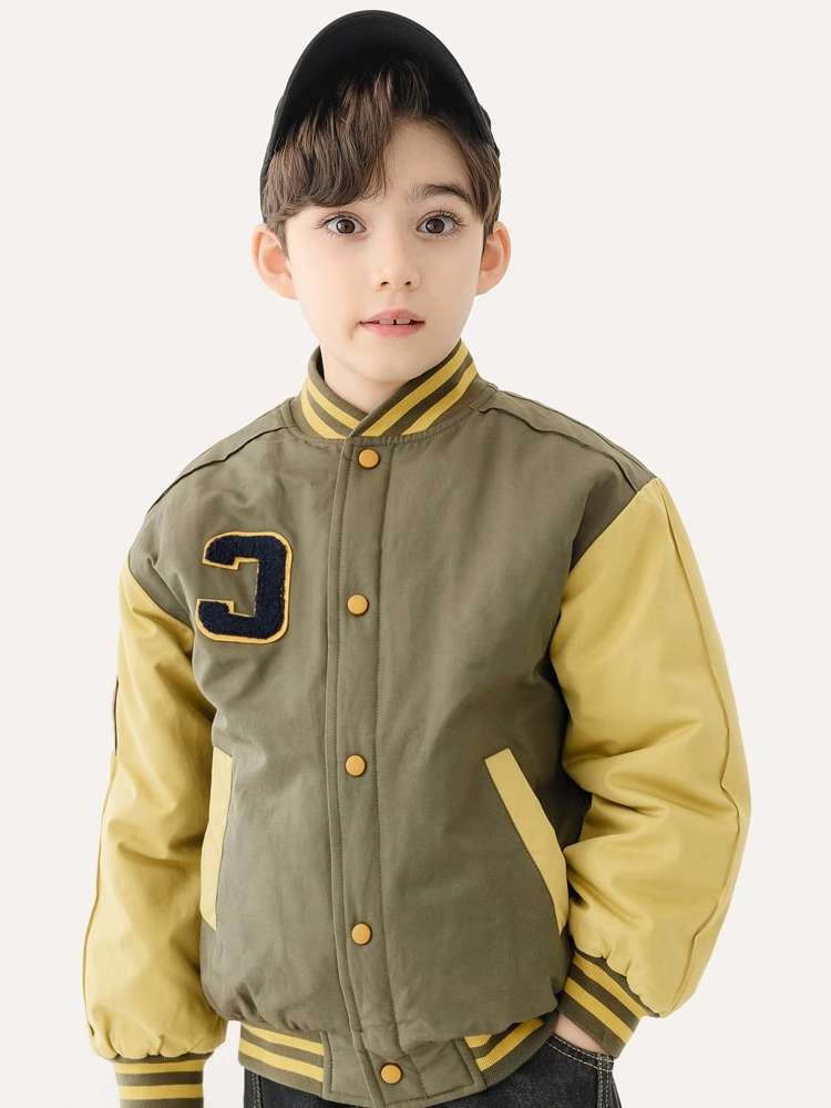 Army Green Regular Preppy Long Sleeve Boys Clothing 4962