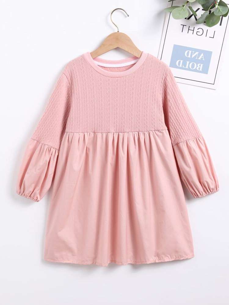 Short Casual Long Sleeve Girls Dresses 2755