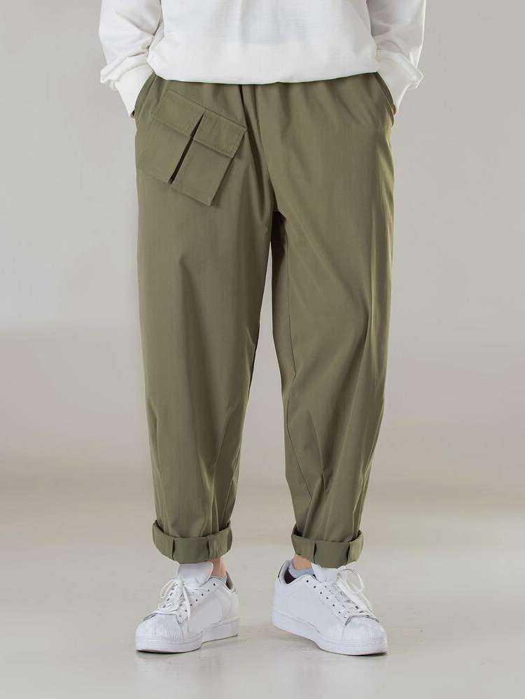 Army Green Long Pocket Men Clothing 505