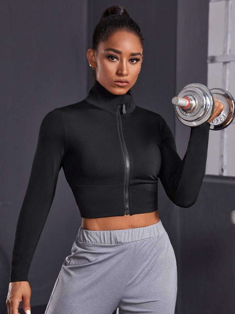  Army Green Long Sleeve Women Activewear 1903