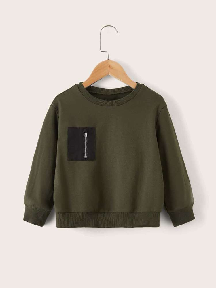  Army Green Long Sleeve Regular Toddler Boys Clothing 156