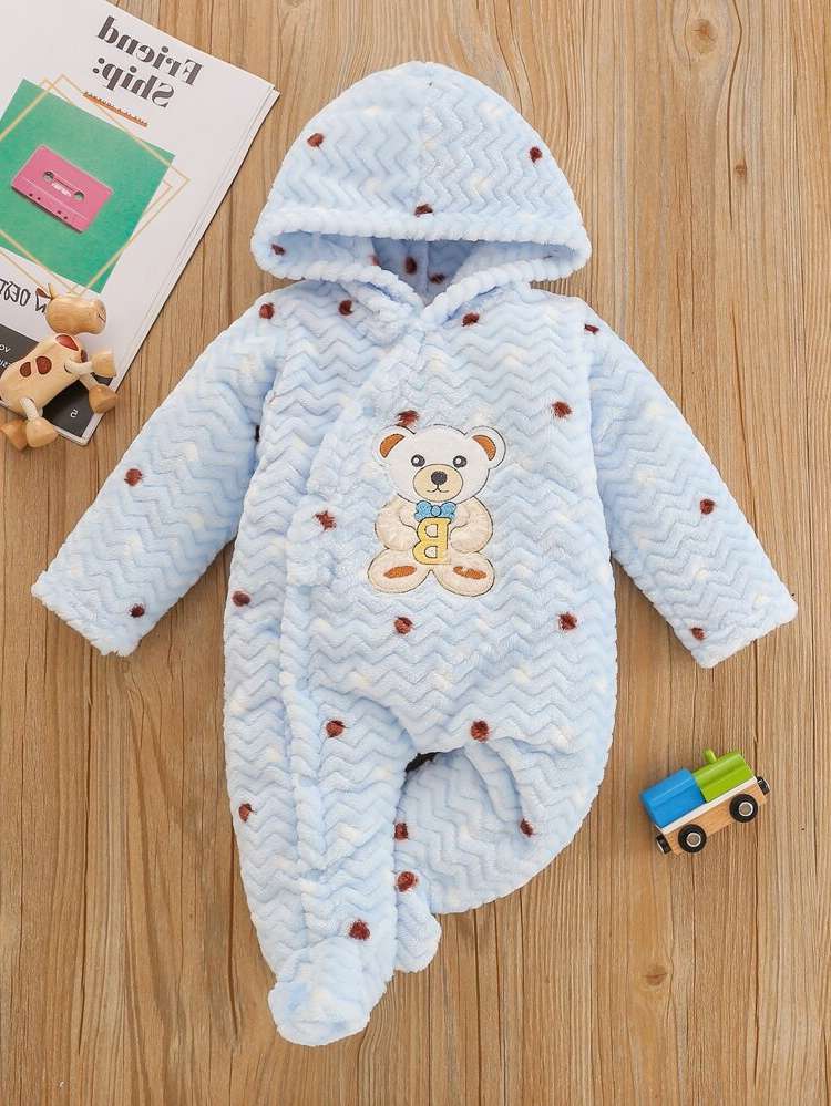  Bow Hooded Baby Clothing 3921