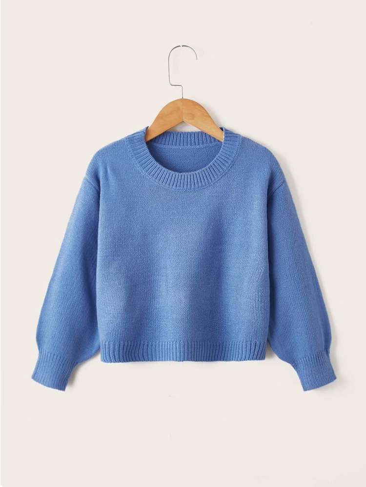 Regular Round Neck  Girls Sweaters 1571