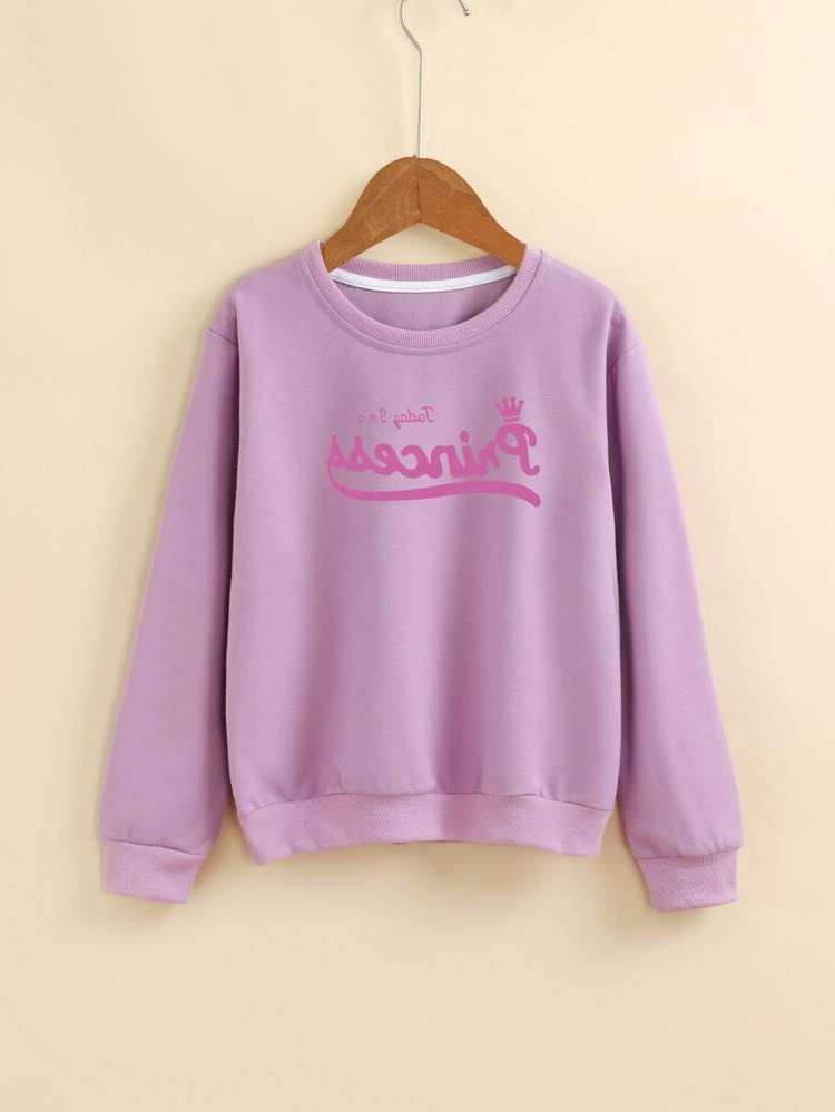 Baby Blue Regular Fit  Girls Sweatshirts 472