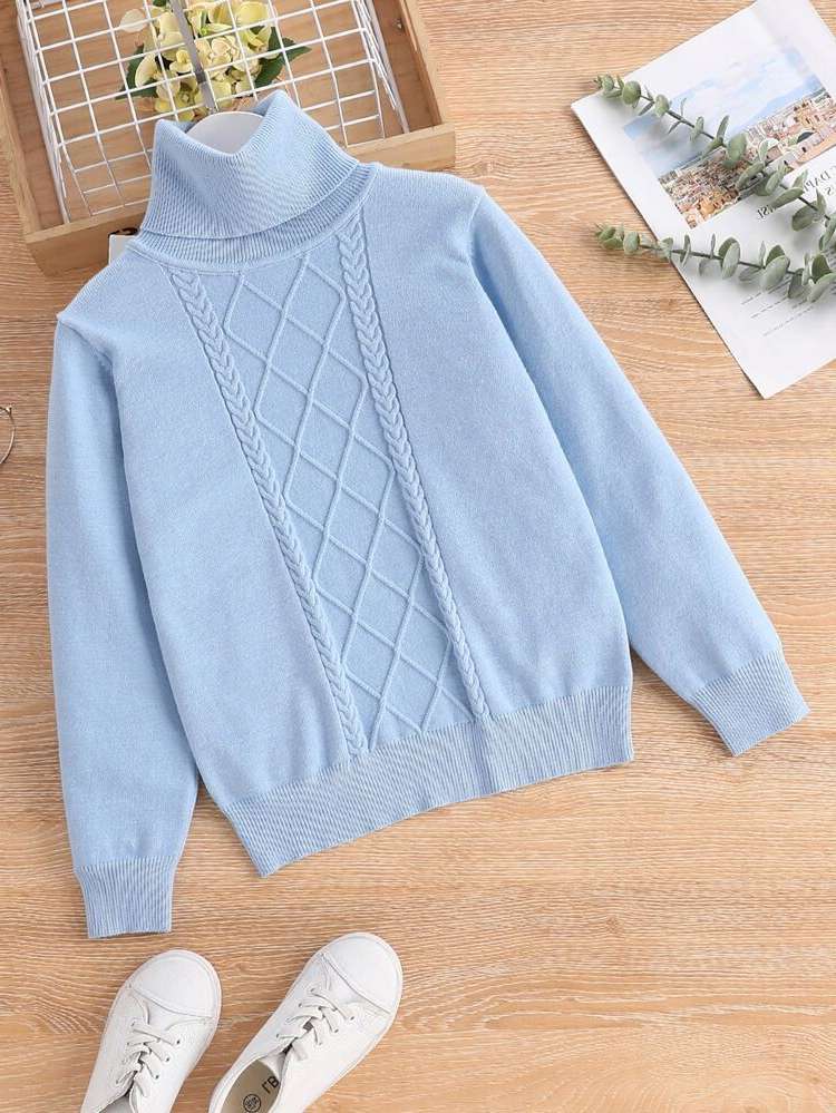 Baby Blue Regular Long Sleeve Casual Kids Clothing 2285