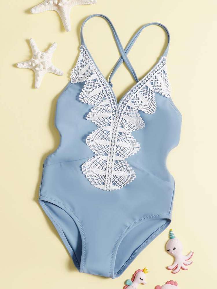 Spaghetti Strap  Toddler Girls Beachwear 8839