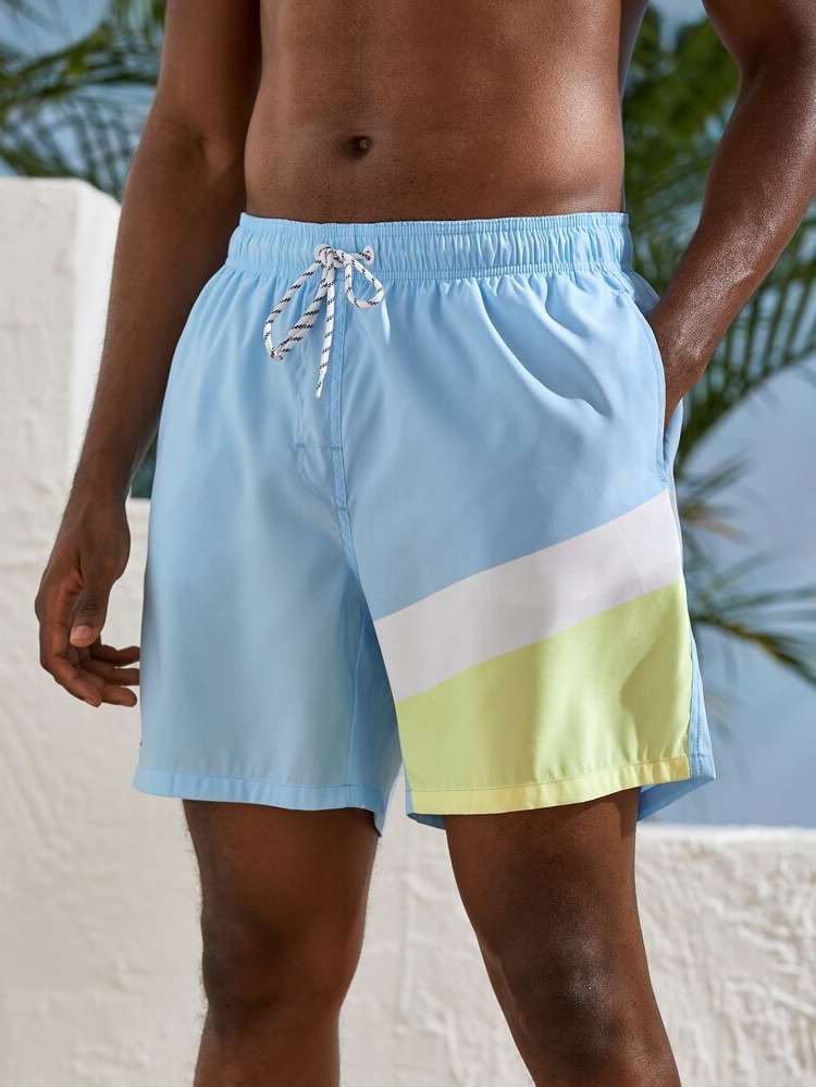 Baby Blue  Men Swimwear 4094