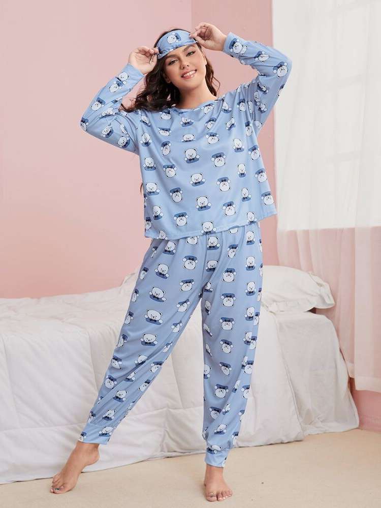 Cute Cartoon Plus Size Pajama Sets 867